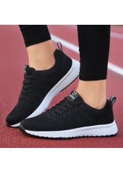 2021 New Sneakers Women Loafers Fashion Casual Women Shoes Breathable Lace-Up Mesh Women Sneakers