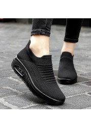 Ladies Women Air Cushion Shoes Lazy Shock Absorbing Shoes Lightweight Outdoor Casual Shoes