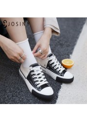 JOSINY 2022 Women's Sneakers Women's Casual Shoes New Korean Version Student Sports Color Blocking Canvas Shoes