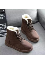 Women Anti Ski Snow Boots Big Size Plus Fleece Boots Warm Shoes For Students Shoes