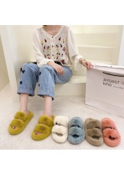 Home Slippers Women Winter Slippers Female Plus Size 42 Flat Bottom Indoor Keep Warm Flip Flop Spring And Autumn Women's Shoes