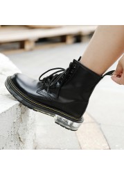 2021 New Women Fashion Shoes Air Cushion Casual Shoes Winter Platform Ankle Boots Genuine Leather Martin Booties Female