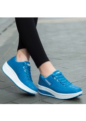 Ladies casual shoes rocking shoes platform casual shoes waterproof wedges sneakers sneakers