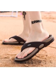 Men's EVA Flip Flops Summer Outside Men's Massage Slippers Beach Casual Sandal Casual Shoes Size 40-42