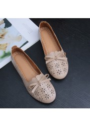 High quality women's sandals summer fashion soft bottom beach hollow casual shoes breathable ladies flat shoes