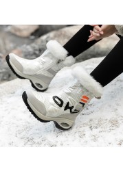 winter women ankle boots waterproof keep warm black snow boots 2021 new ladies zip shoes chausiras femme booties platform