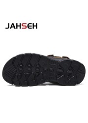 Classic Brand Mens Sandals Summer Genuine Leather Sandals Men Outdoor Lightweight Sandal Holiday Fashion Shoes For Men