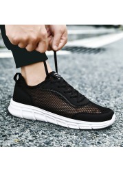 Men's vulcanized shoes walking shoes breathable hollow out summer sports quick-drying flat shoes