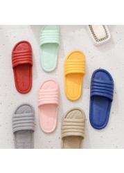 Women Summer Shoes Bathroom Slippers Lovers Sandals Indoor Fashion Home Slippers Non-slip Floor Casual Toilet Slippers Dropship