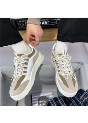 Men's casual shoes spring and autumn new men's formal shoes lace up trend soft-soled lightweight student sports white shoes