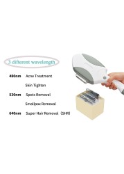 Multifunction OPT SHR IPL Laser Hair Removal Device Skin Rejuvenation Home Use Beauty Language Device And Logo Customization