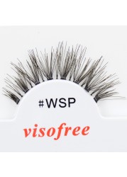 Handmade False Eyelashes 100% Human Hair 12 Pairs Messy Natural Eyelashes maquiagem cilios by Visofree