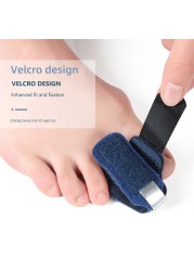 Aluminum Latex Toe Finger Straightener Hammer Toe Valgus Corrector Bandage Toe Separator Splint Wrap Foot Care Tool