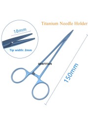 Titanium Ophthalmic Needle Holder Ophthalmic Surgical Tool Ring Handle With Ratchet Lock Double Eyelid Tool