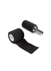 Black EZ Disposable 2''x5 Yards Grip Tattoo Cover Wrap Waterproof Self Adhesive Tape Roll For Tattoo Machine Grip Tube