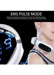 Electric Neck Massager Back Pulse 6 Modes Energy Control Far Infrared Heating Pain Relief Health Care Tool Relaxation Machine