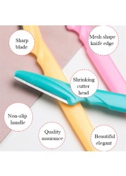 10/20/40/80pcs Eyebrow Trimmer Facial Razor Knife Eye Brow Blades Shaping Tools Makeup Face Body Hair Removal Scraper Shaver