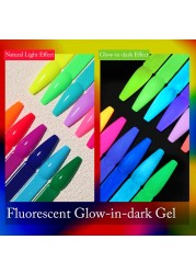 ur sugar 7.5ml neon luminous gel nail polish green fluorescent glow in the dark semi permanent soak off uv gel nail art varnish