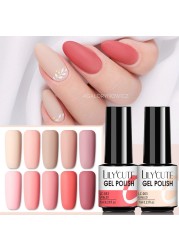 LILYCUTE 7ml UV Nail Gel Polish Autumn Winter Color Semi Permanent Matte Top Coat Necessary Soak Off UV LED Nail Art Gel Varnish