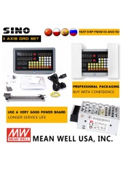 SINO sds2 ms 2 Axis DRO YHSINO Digital Reading Kit Set with 2pcs 5U Linear Scale Length 120mm to 1020mm for CNC Machine Lathe Mill