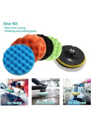 11pcs 3 Inch Buffing Sponge Pad Set Car Polish Er Pads Waxing Car Polish Buffer Drill Adapter Polishing Wheel Removes Scratches