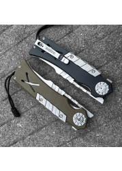 Folding Knife Edc Multiple High Hardness D2 Military Knives - Good for Hunting Camping Survival Outdoor Everyday Bearing XUN118 New