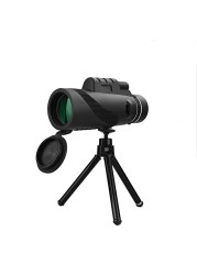 80X100 HD Powerful Monocular Telescope Phone Camera Zoom Starscope Tripod Telescope Phone Clip for Outdoor Camping Accessories