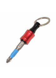 6pcs 1/4 inch head screwdriver machine bits holder extension bar screw drill adapter quick release keychain