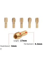 10pcs Mini Brass Sandwiches Copper Cox For Twist Drill Motor Shaft Grinder Brass Collet Set 0.5-3.2mm Hand Tools Set