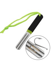 Portable Outdoor Fishing Hook Sharpener Frosted File Grinder Fishing Tackle Coarse Carp Fly Fishing Hook Groove