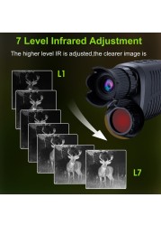 Infrared night vision monocular 1080P HD monocular night vision telescope for dark hunting video record