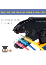 Haisstronica Crimping Tool Heat Shrink Connectors AWG 22-10 , Available For Nylon Connectors Electrical Connectors HS-8327