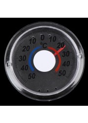 1pc Round Plastic Door and Window Thermometer Outdoor Window Door Thermometer Pointer Type Cold and Heat Watch Hot Sale