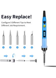 Adjustable Temperature Electric Soldering Iron Kit 220V 80W Soldering Soldering Rework Station LCD Display Repair Tools