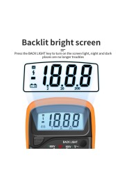 ANENG AN8205C Digital Multimeter AC/DC Ammeter Volt Ohm Test Meter Profession Multimeter With Thermocouple LCD Backlight Display