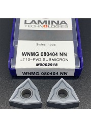 10pcs LAMINA WNMG 080404 NN LT10-PVD Carbide Blade CNC Lathe Cutter Head WNMG 080408 NN LT10-PVD Tool WNMG080404