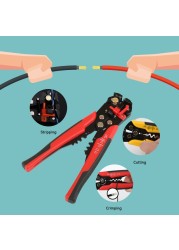 Adjustable Cable Crimping Tool Multifunctional Wire Stripper Mechanism Stripping Crimping Pliers Hand Tool Station