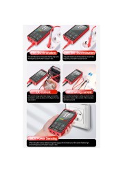 ANENG 621A Touch Screen Intelligent Digital Multimeter 9999 Counts Auto Range Rechargeable NCV Universal Meter Voltmeter Ammeter