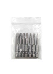 7 Pack Torx Head Screwdriver Bit Set 1/4 Inch Shank T10-T40 S2 Steel Security Tamper Proof Star 5 Point Screwdriver G8TB