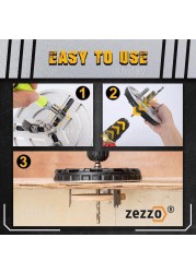 Zezzo® Adjustable Hole Saw E901 Adjustable Cutting Diameter 45-130mm Hole Opener Easy and Fast Smooth Cutting Woodworking to