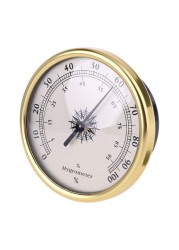 72mm Small Round Gold Hygrometer Hygrometer No Battery Needed