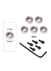 Durable steel bearing accessory kit, suitable for milling cutter heads and stem, 9 styles