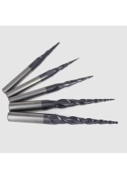 VACK - Ball Nose Pointed End Mills, 3.175mm, 4mm, 6mm, 8mm, Router Bits, Cnc, Wood and Metal Milling Machine