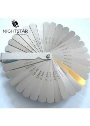 32 Blades Metric Thickness Gage Set Tappet Valve Feel Gauge Gauges/Metric with Brass Gauge Range 0.04mm-0.88mm