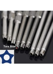 Torx Screwdriver Bits 11pcs Hakkin Steel 100mm T6-T40 Long Magnetic Star Torx Security Screwdriver Bit Set 1/4 Hex Shank