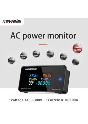 KWS-AC300 100A مقياس طاقة رقمي الفولتميتر مقياس التيار الكهربائي Wattmeter KWS السلطة مقياس الطاقة عداد كهربائي مع وظيفة إعادة تعيين