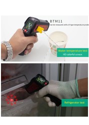 BSIDE BTM11 IR-LCD Digital Infrared Thermometer Color Screen Thermometer -50~580 Non-Contact Laser Thermometer