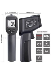 Temperature Gun, Infrared Gun Temperature Measurement Single and Dual Laser Touchless Thermometer 380/550/750/1100/1300/1600 Celsius