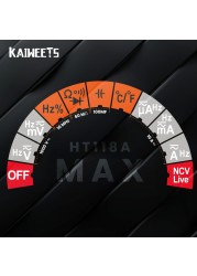 KAIWEETS HT118A New Digital Multimeter Ture RMS Auto Range Multimeter 1000V 10A AC DC Ohm Hz NCV Live Voltage Thermometer