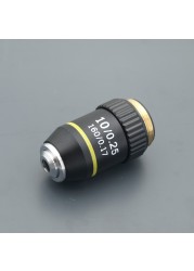 195 Black Achromatic Objective 4X 10X 20X 40X 60X 100X High Quality Microscope Objective Lens RMS 20.2mm Objective